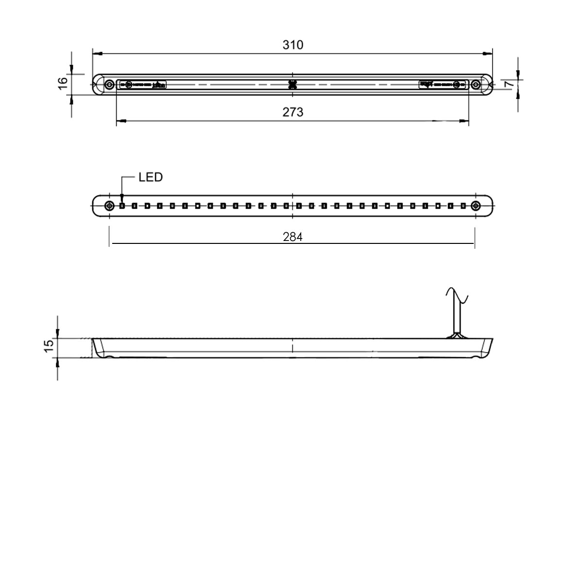 luce freno, LED, ZHBL24